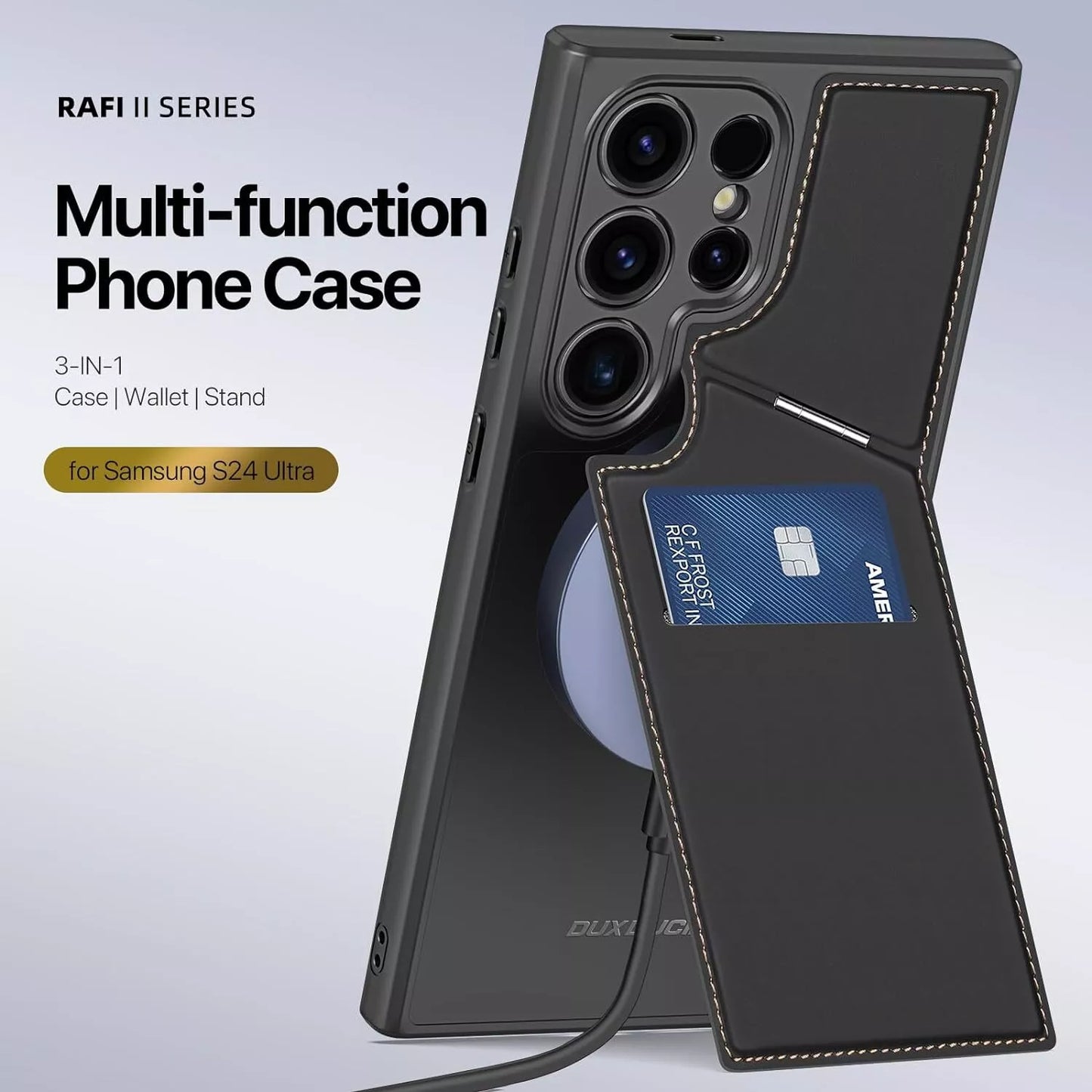 🤳For Samsung Galaxy S24 /S25 Ultra 3 in 1 Dual Card Slot Magnetic Holder Wallet Phone Case